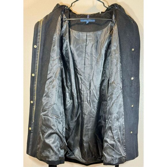 NWOT Cole Haan Rabbit Hair & Wool Blend Belted Hooded Mid Women's Coat Size 8US - Picture 7 of 13